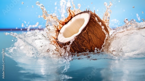 energy splash coconut background