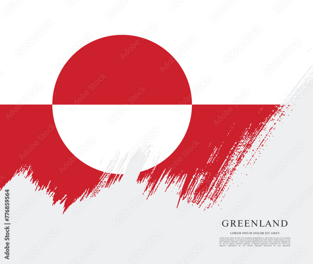 Flag of Greenland, vector graphic design Flag of Greenland, vector graphic design