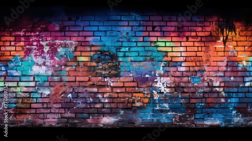 contrast dark brick wall background