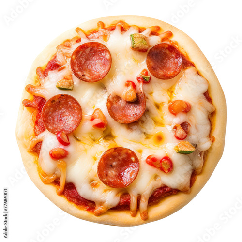 Mini pizza isolated on transparent background Remove png, Clipping Path, pen tool