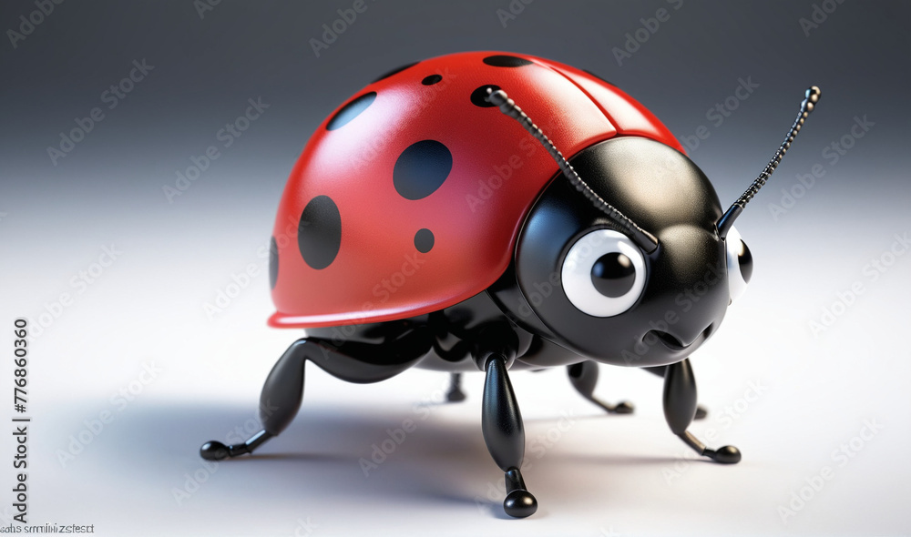 Fototapeta premium ladybug on white background