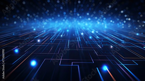 Wallpaper Mural digital dark blue background tech Torontodigital.ca