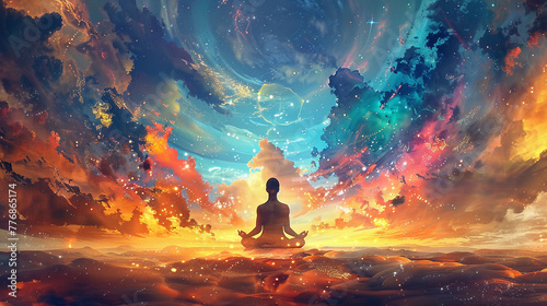 Concept of enlightenment or spiritual awakening is pursued through meditation contemplation