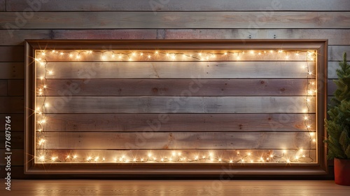 unique christmas lights on wood