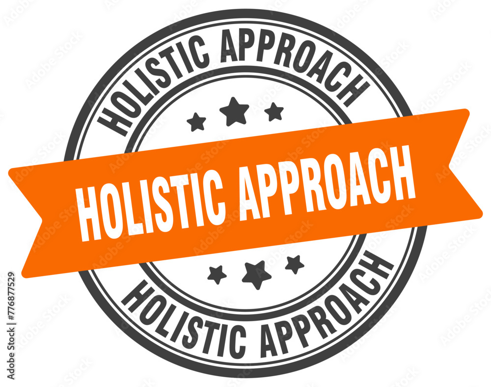 Fototapeta premium holistic approach stamp. holistic approach label on transparent background. round sign