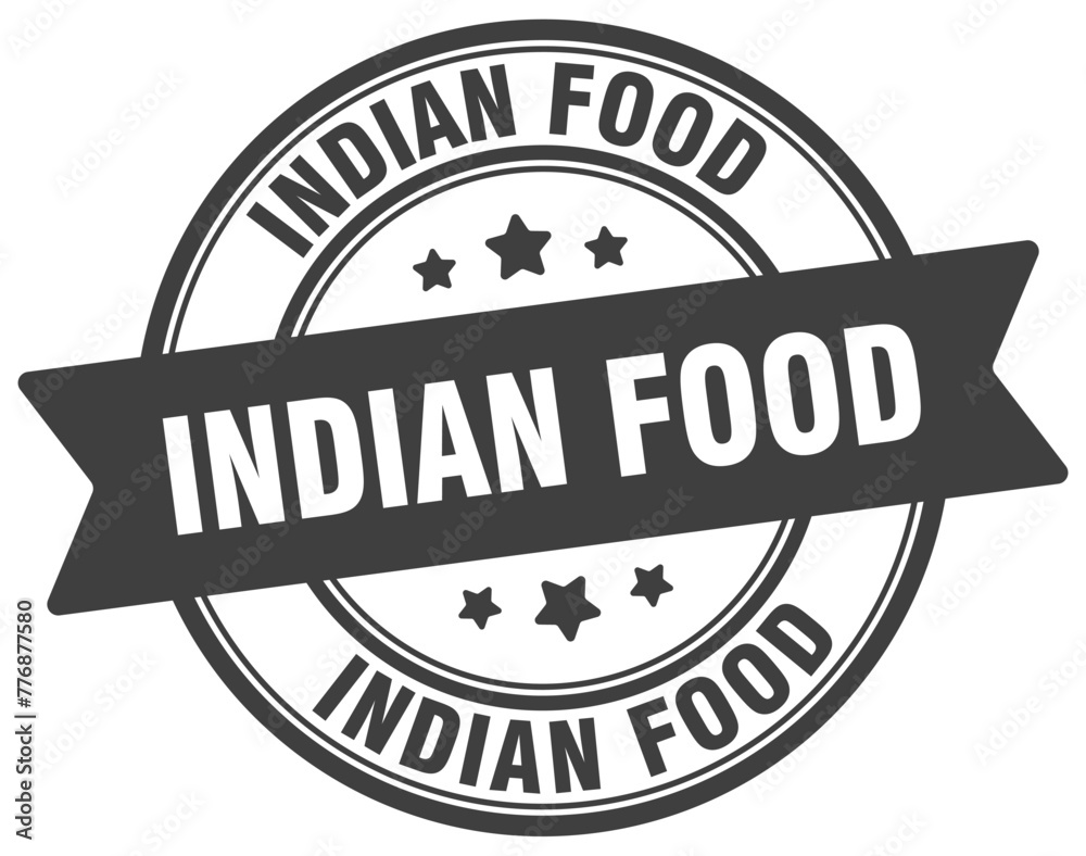indian food stamp. indian food label on transparent background. round sign