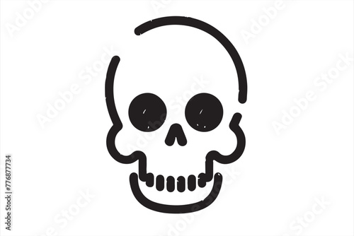 skull on white background