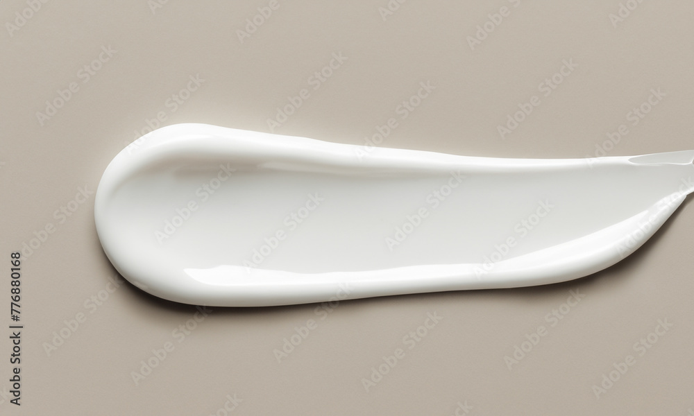 The texture of cosmetic cream sample