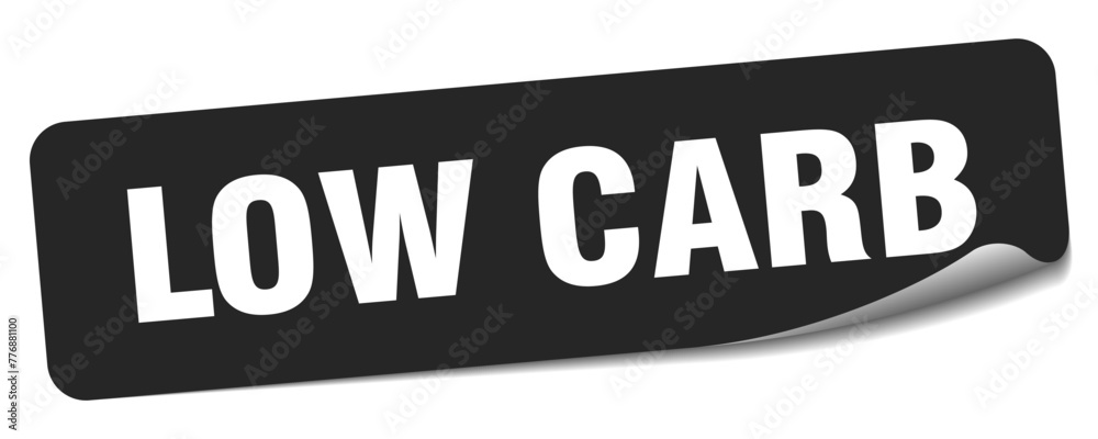 low carb sticker. low carb label low carb sticker. low carb label