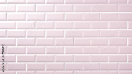 Light pink subway tiles offer a textured background that s both sleek and modern. AI Generative.