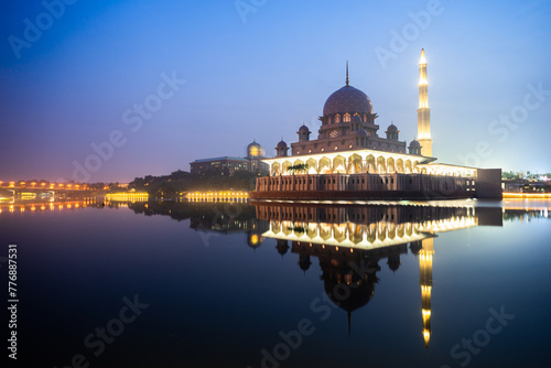 Photography A photo of a Mosque during blue hour