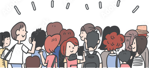 何かに集まる大衆