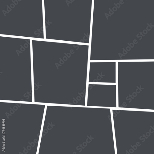 Collage for photos. Vector frame for pictures. Vector illustration