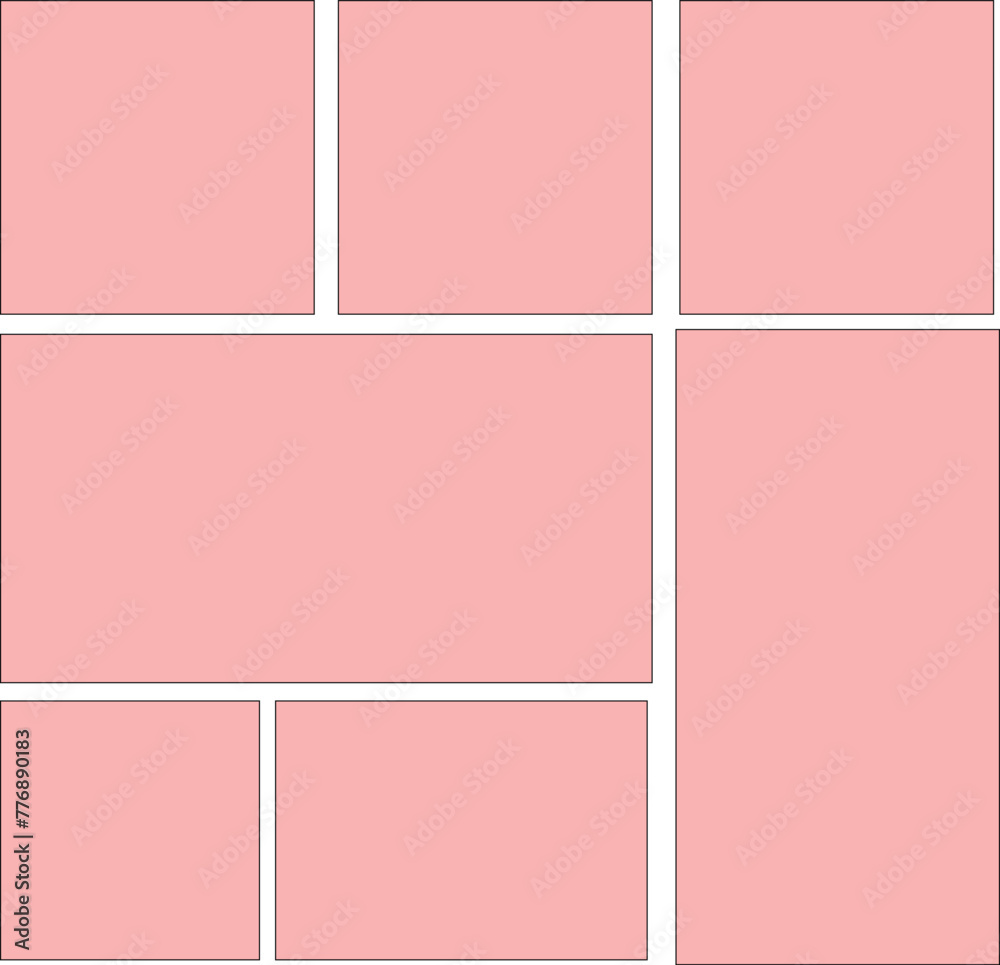 Fototapeta premium Collage for photos. Vector frame for pictures. Vector illustration