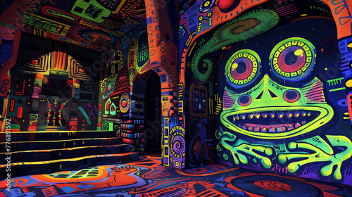 Psychedelic Graffiti Room