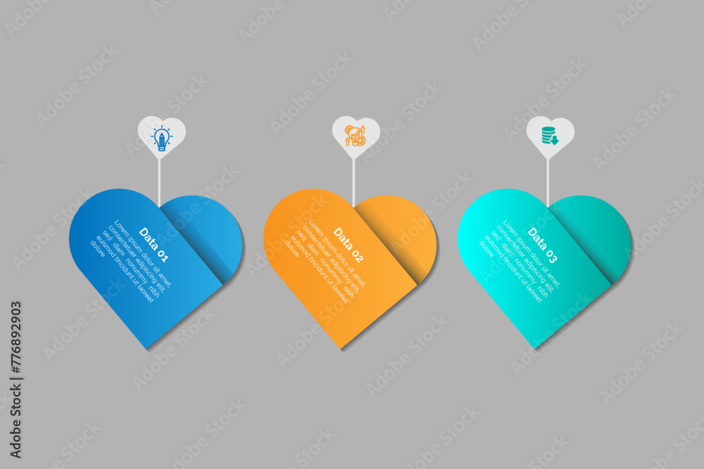 Business presentation statistic vector infographic design template. 