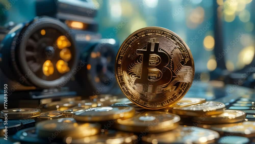 bitcoin coin gold digital money bitcoin coin gold digital money