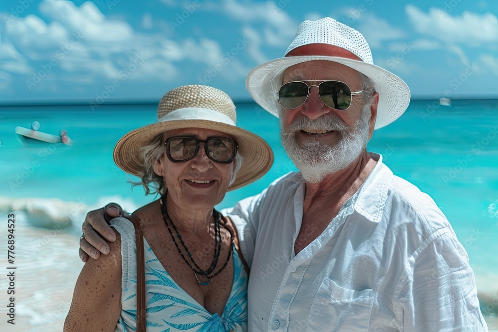 Senior couple enjoying a vacation together
