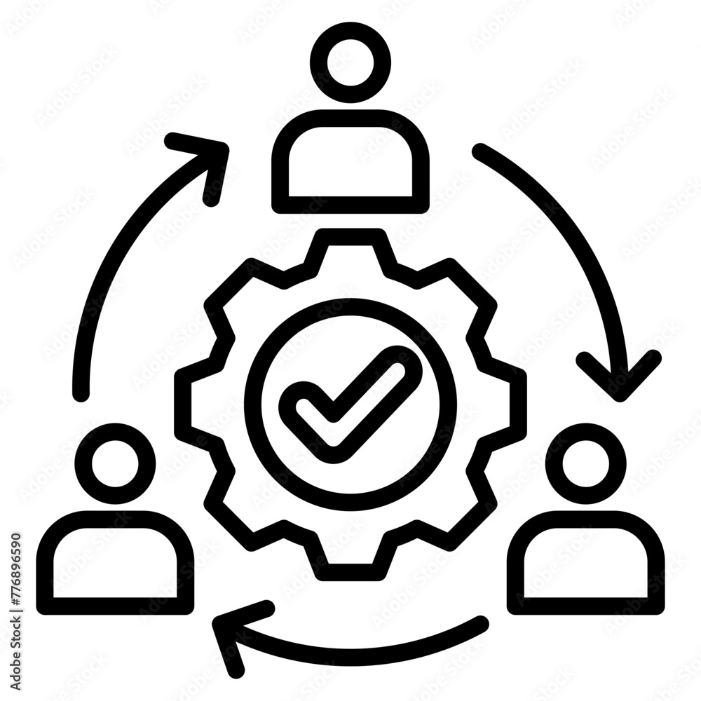 Obraz premium Team Collaboration Icon Element For Design