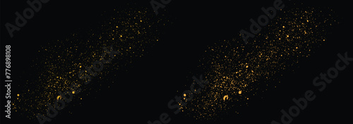 Golden vector illustration confetti gold glitter texture element background