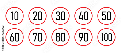 speed limit sign	