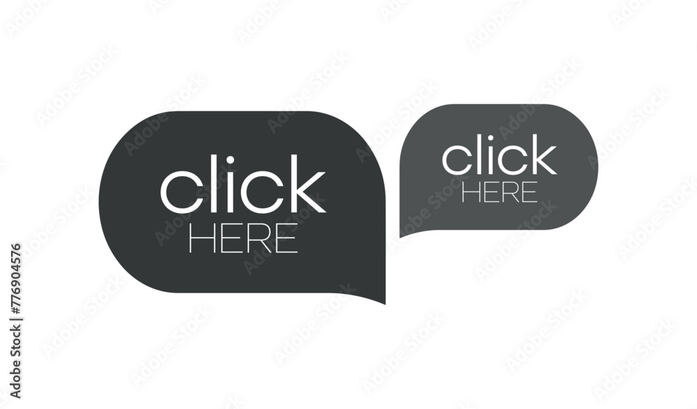 click here sign on white background click here sign on white background
