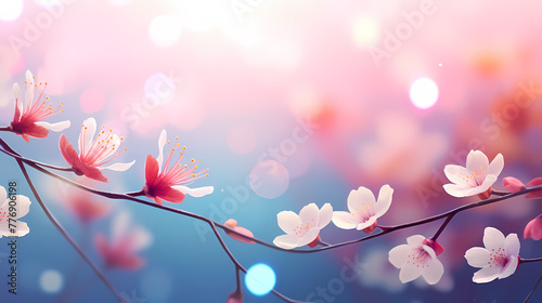 spring background blur holiday wallpaper with flowers