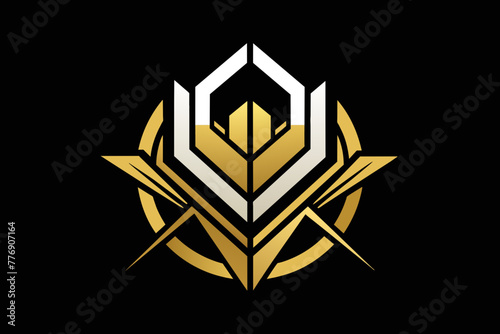 An emblem of opulence and universality, this golden logo design transcends boundaries, fitting for global enterprises, cutting-edge technologies, and media agencies alike.