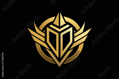 An emblem of opulence and universality, this golden logo design transcends boundaries, fitting for global enterprises, cutting-edge technologies, and media agencies alike.