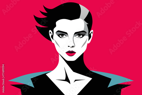 Artistic Fashion Portrait of a Model, Infused with Creative Flair and Style