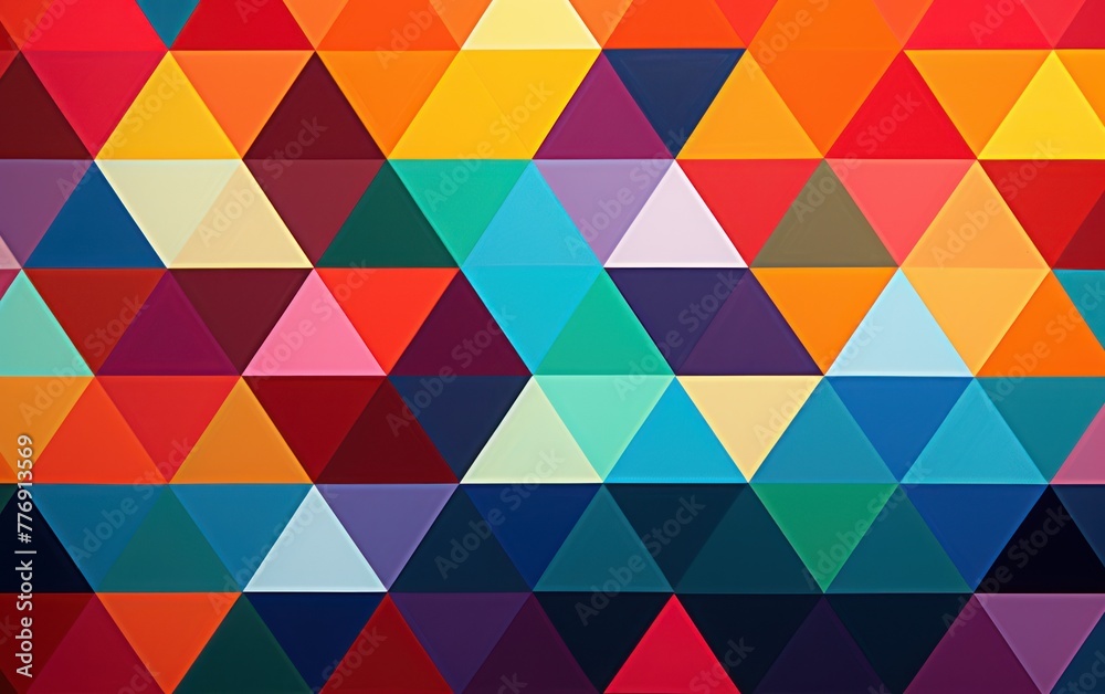 Geometric triangles in vivid color variation Geometric triangles in vivid color variation