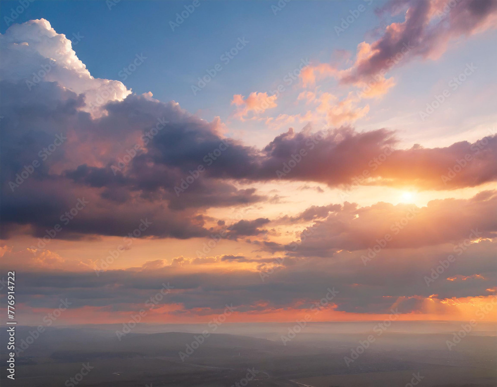 Fototapeta premium 美しい夕焼け Generative AI