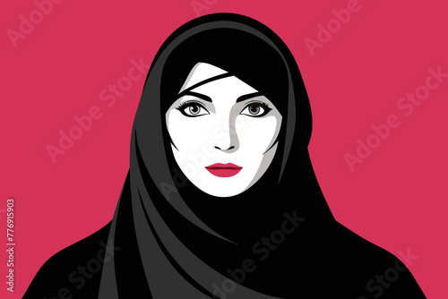 Captivating Arab Muslim Woman Veiled in Mystery