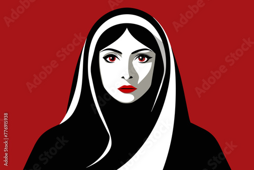 Captivating Arab Muslim Woman Veiled in Mystery