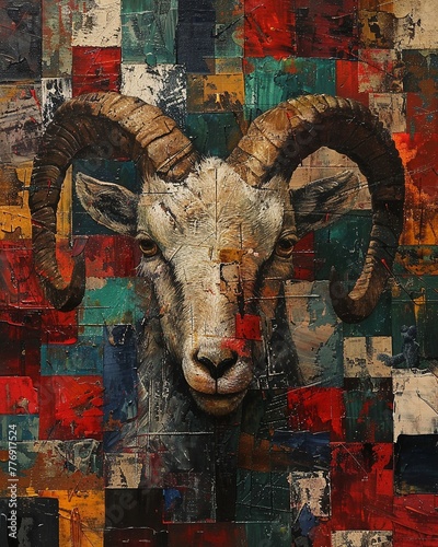 Abstract Expressionism, ibex, Peace, Gaeng Keow Wan, Dadaism , hyper realistic photo