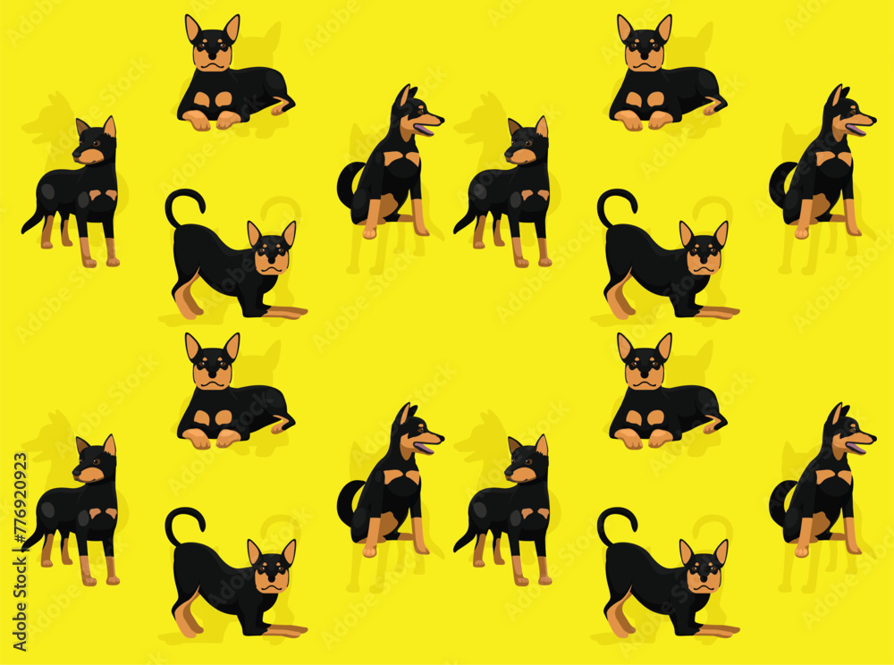 Dog Kelpie Cartoon Cute Seamless Wallpaper Background