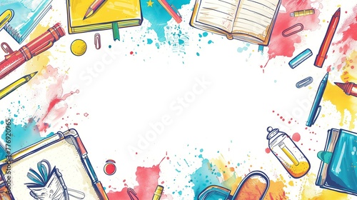 Background for posters and presentations, school theme, education, learning