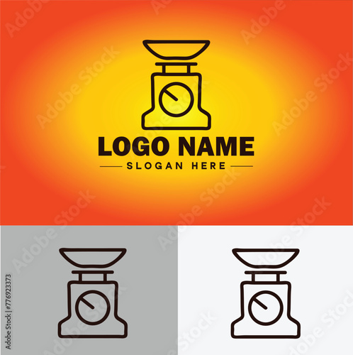 Justice scales law firm weight judgment logo icon vector for business app silhouette logo template