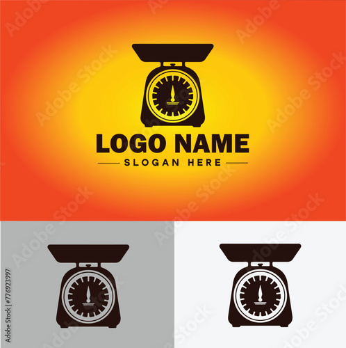 Justice scales law firm weight judgment logo icon vector for business app silhouette logo template