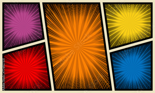 Colorful comic abstract scene background  © anggi wibisono