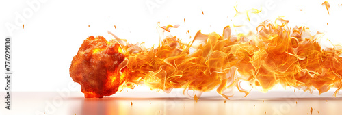 Fire Explosion Effect Fire Blast, A burning fireball with the word fire on it.
 photo