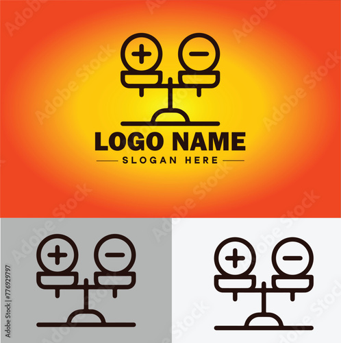 Justice scales law firm weight judgment logo icon vector for business app silhouette logo template