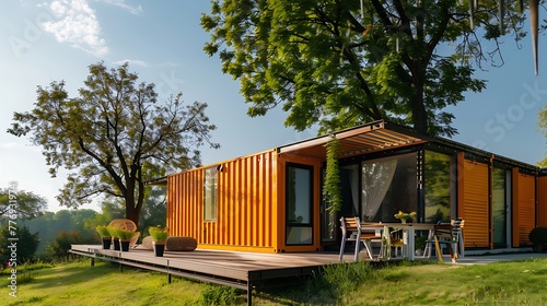 Container House: Modern Design Amidst Nature's Beauty and Picturesque Landscape © Muhammad