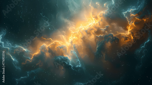 Space background; Universe with stars and cosmic dust, Sky full of beautiful cosmos clouds; Wallpaper photo