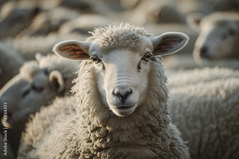 a close up of a sheep
