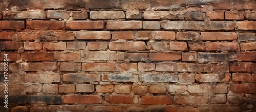 Close-up view showing a weathered brick wall with a tiny window  adding a touch of character and charm to the architecture
