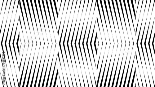 Abstract creative geometric shape sharp stripe monochrome background illustration.