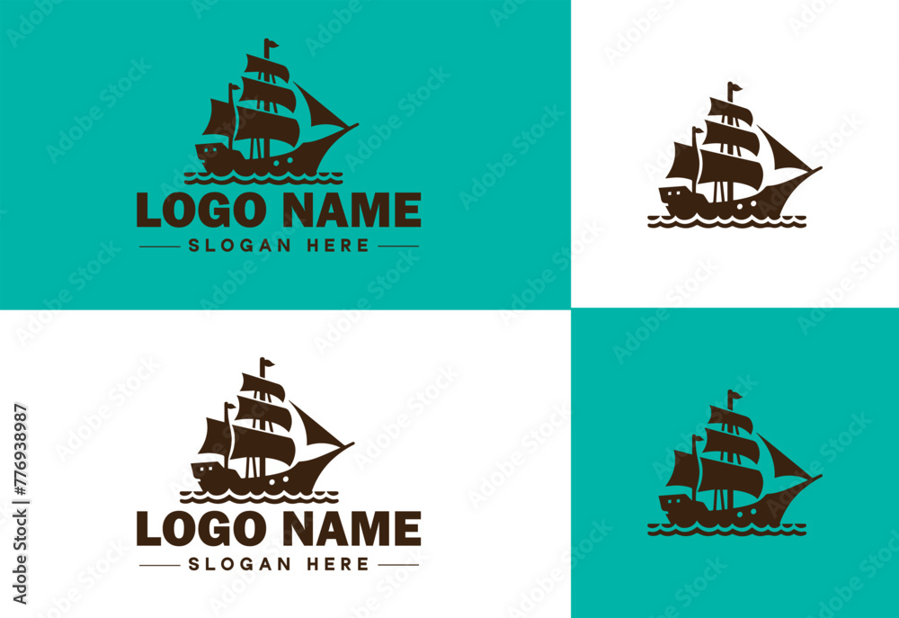 ship sea shipping cargo cruise ocean ship boat logo icon vector for business app silhouette logo template ship sea shipping cargo cruise ocean ship boat logo icon vector for business app silhouette logo template