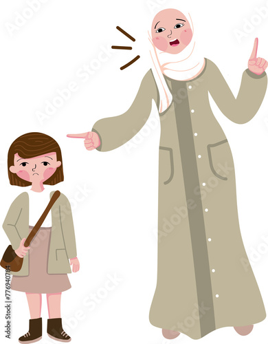 mother angry to kid