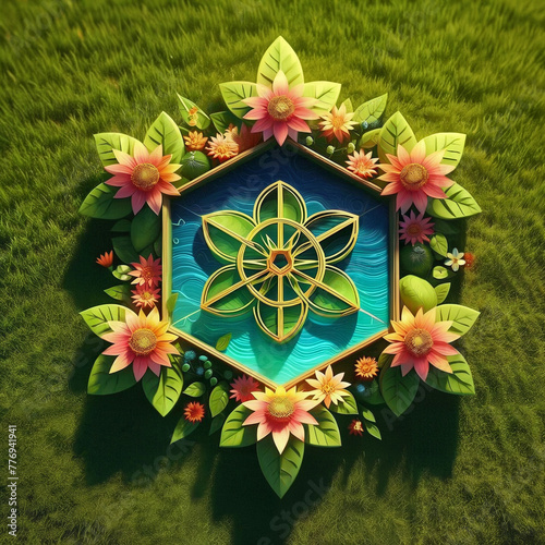 flower of life on beautiful background
